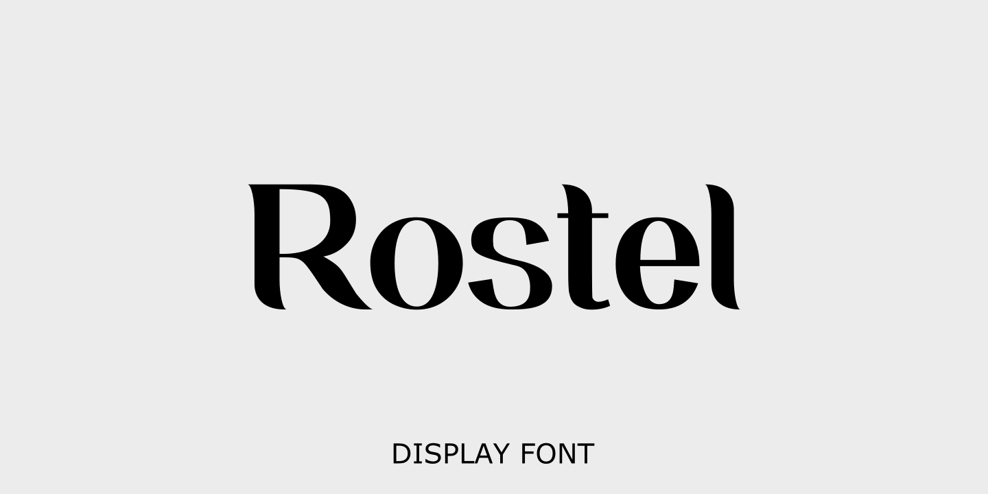 Example font Rostel #1